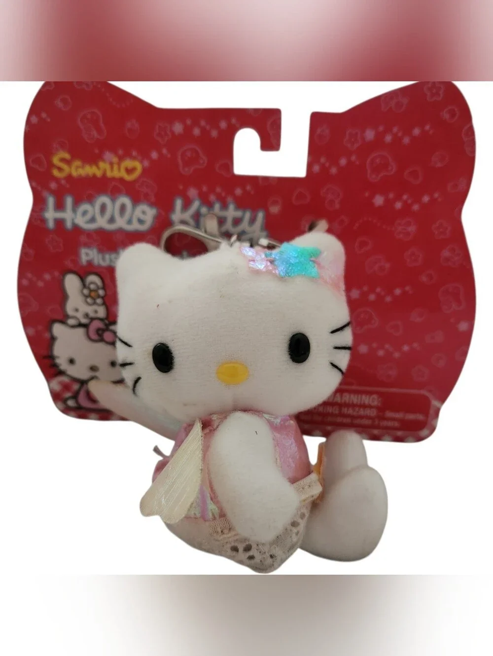 2001 Sanrio Hello Kitty Fairy Plush Keychain NWT NOS Nakajima Rare Y2K Vintage